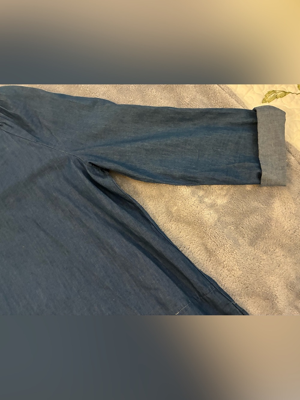Women’s New Direction Brand Classic Chambray Shift Dress - Blue Size Small - Picture 6 of 14